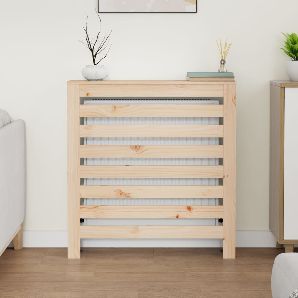 vidaXL Radiator Cover 79.5x19x84 cm Solid Pine Wood