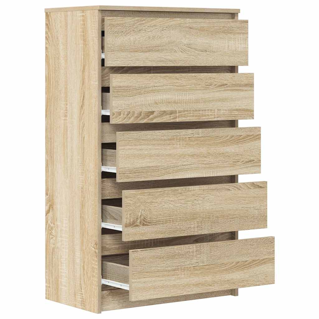 vidaXL Ladekast 60x36x103 cm bewerkt hout wit