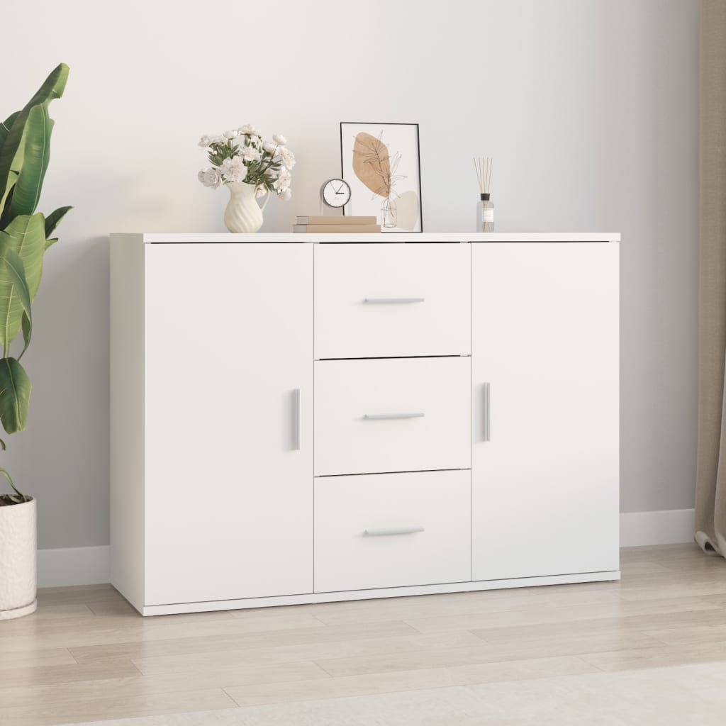 vidaXL Sideboard 91x29.5x65 cm engineered wood white