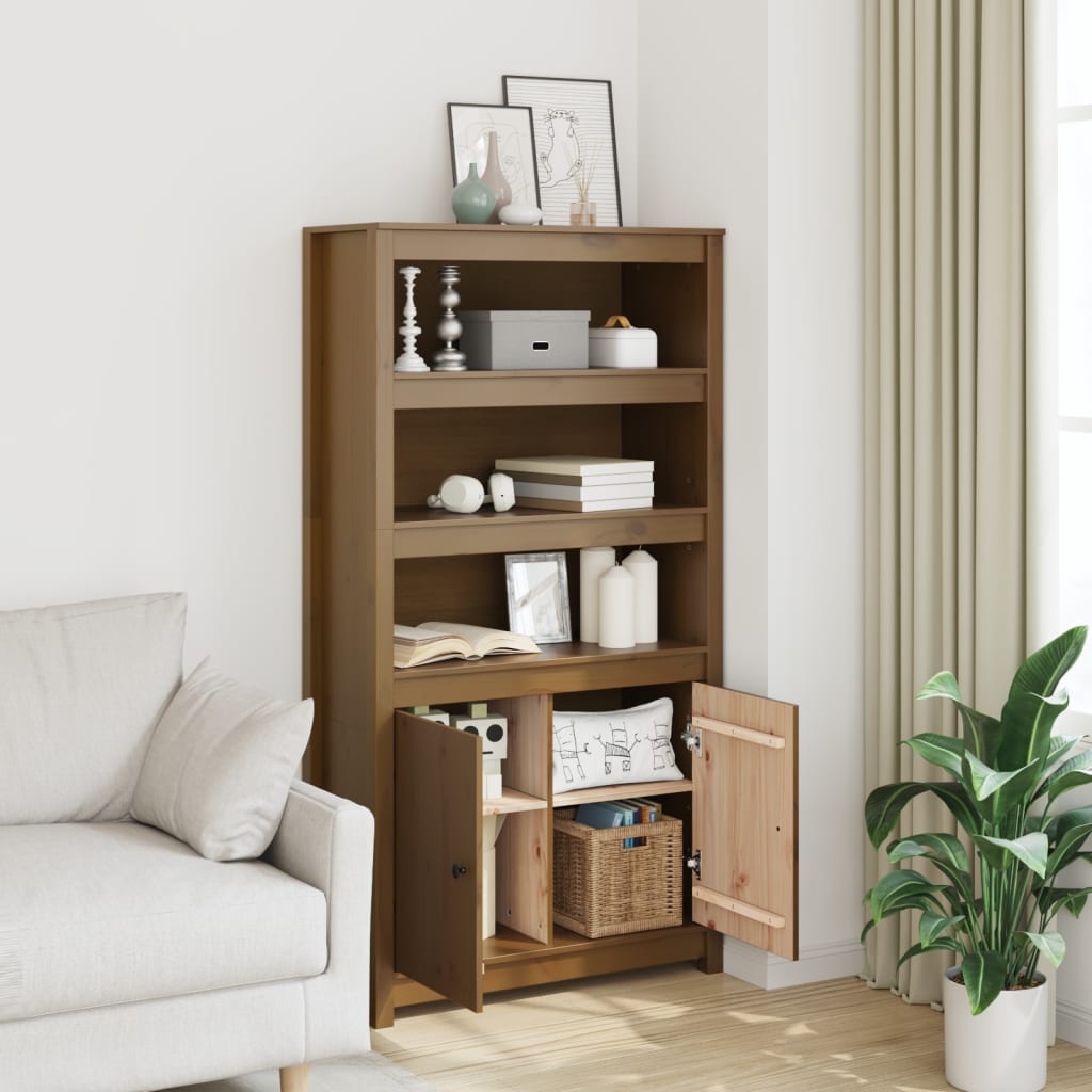 vidaXL Hoge kast 80x35x154 cm massief grenenhout