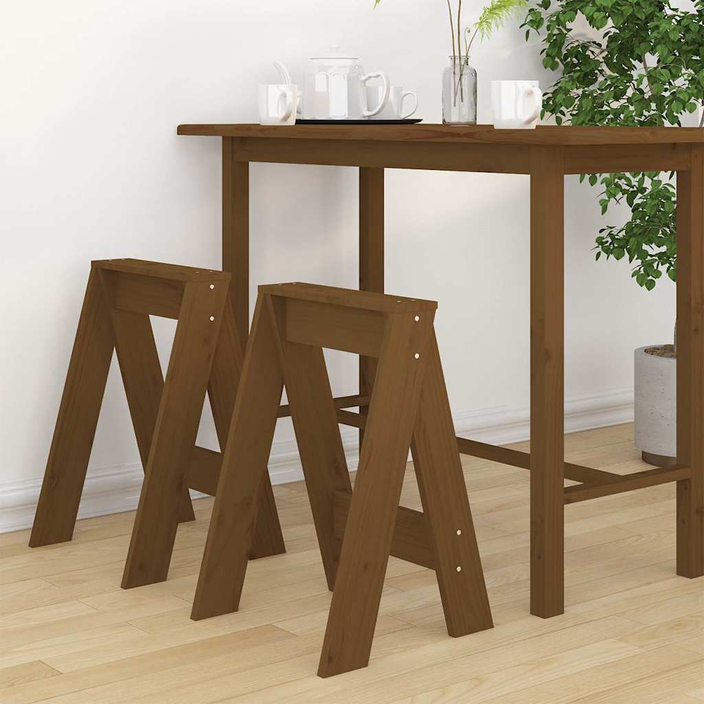 vidaXL Stools 2 pcs 40x40x45 cm solid pine wood