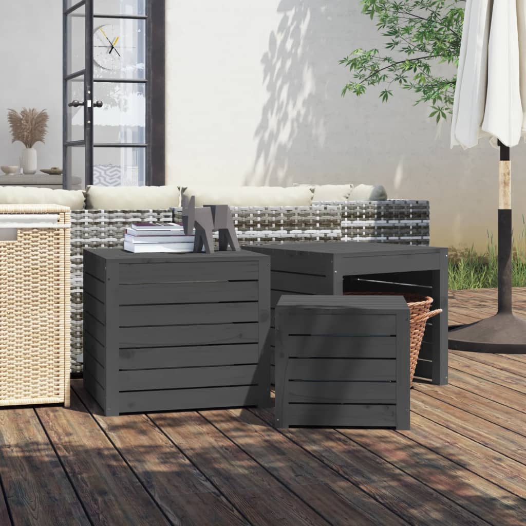 vidaXL Garden Storage Box 101x50.5x46.5 cm Solid Pine Wood