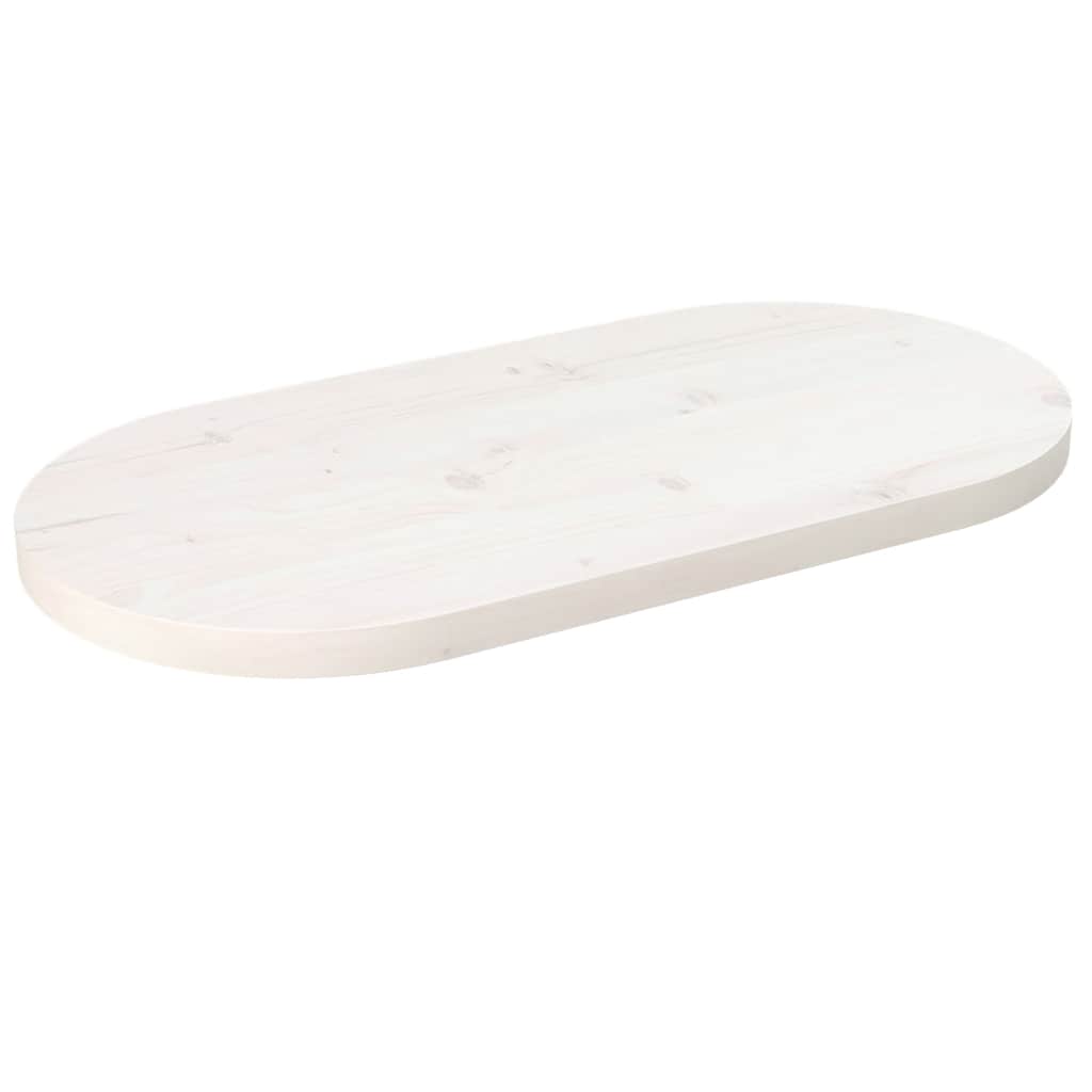 vidaXL Tafelblad 60x30x2,5 cm massief grenenhout ovaal