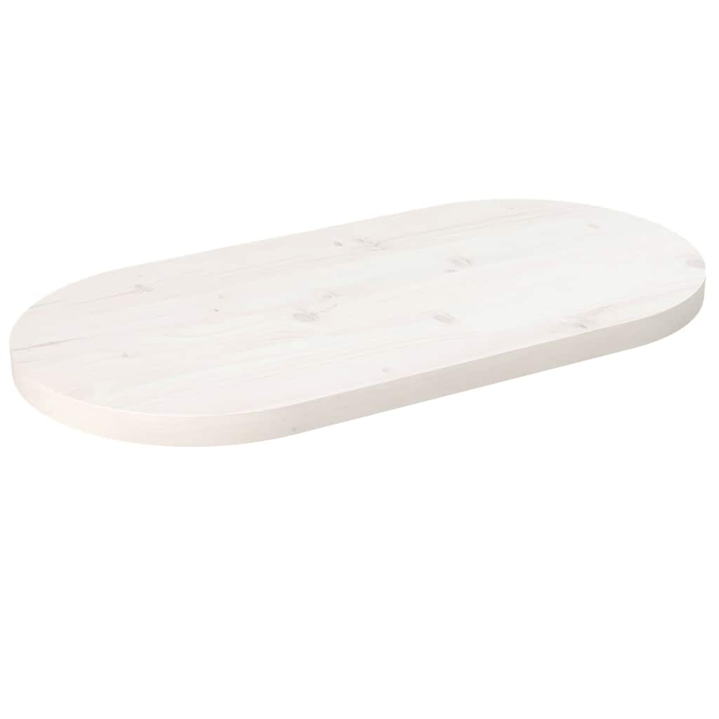 vidaXL Tafelblad 60x30x2,5 cm massief grenenhout ovaal