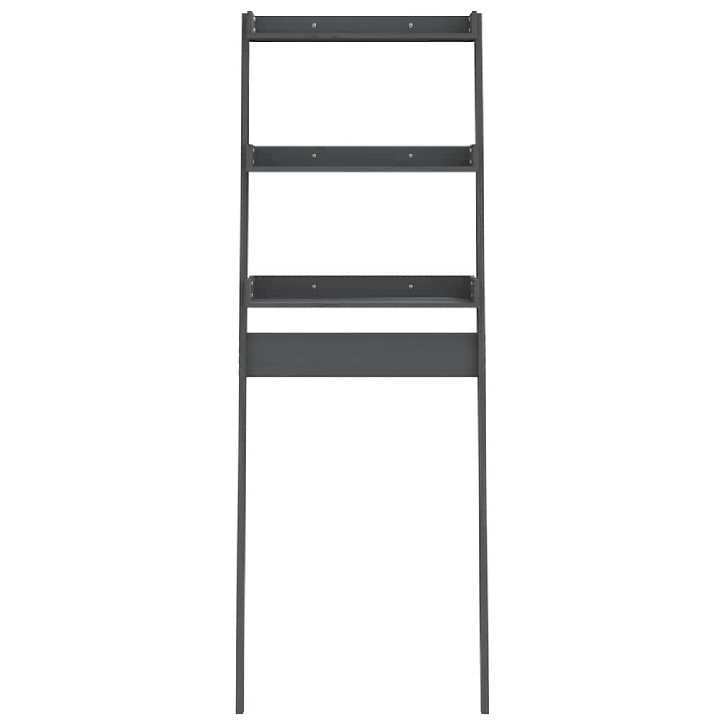 vidaXL Toiletrek 63,5x32x179 cm massief grenenhout wit
