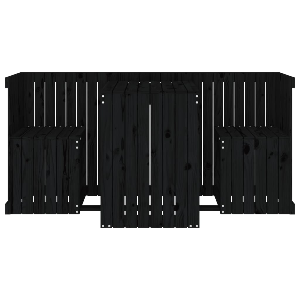 vidaXL Balkonset 2-zits massief grenenhout honingbruin