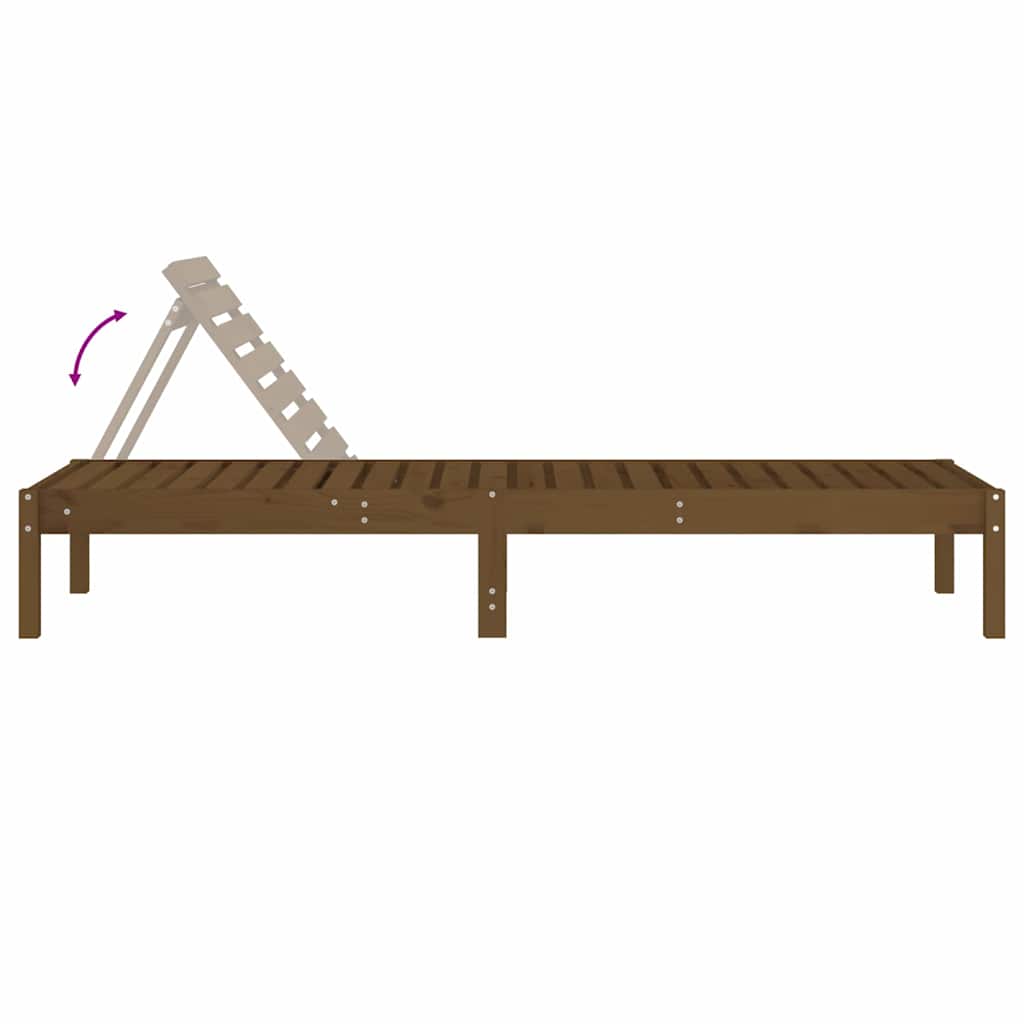 vidaXL Ligstoel 199,5x60x74 cm massief grenenhout