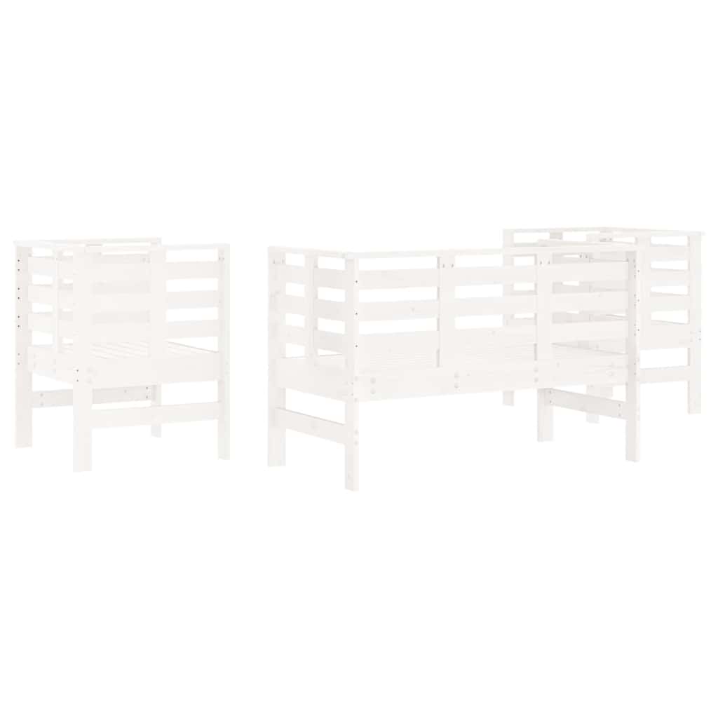 vidaXL 3-delige Loungeset massief grenenhout