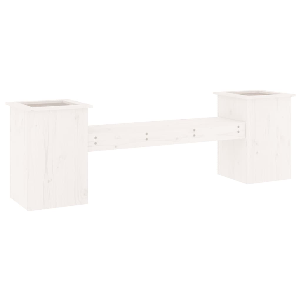 vidaXL Bankje met plantenbakken 184,5x39,5x56,5 cm grenenhout