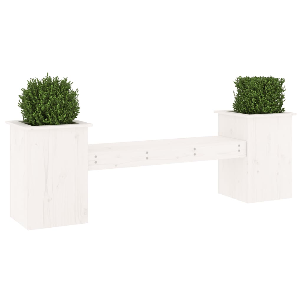 vidaXL Bankje met plantenbakken 184,5x39,5x56,5 cm grenenhout
