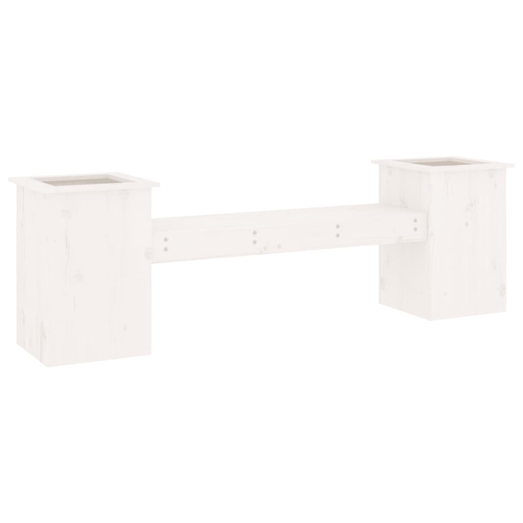 vidaXL Bankje met plantenbakken 184,5x39,5x56,5 cm grenenhout