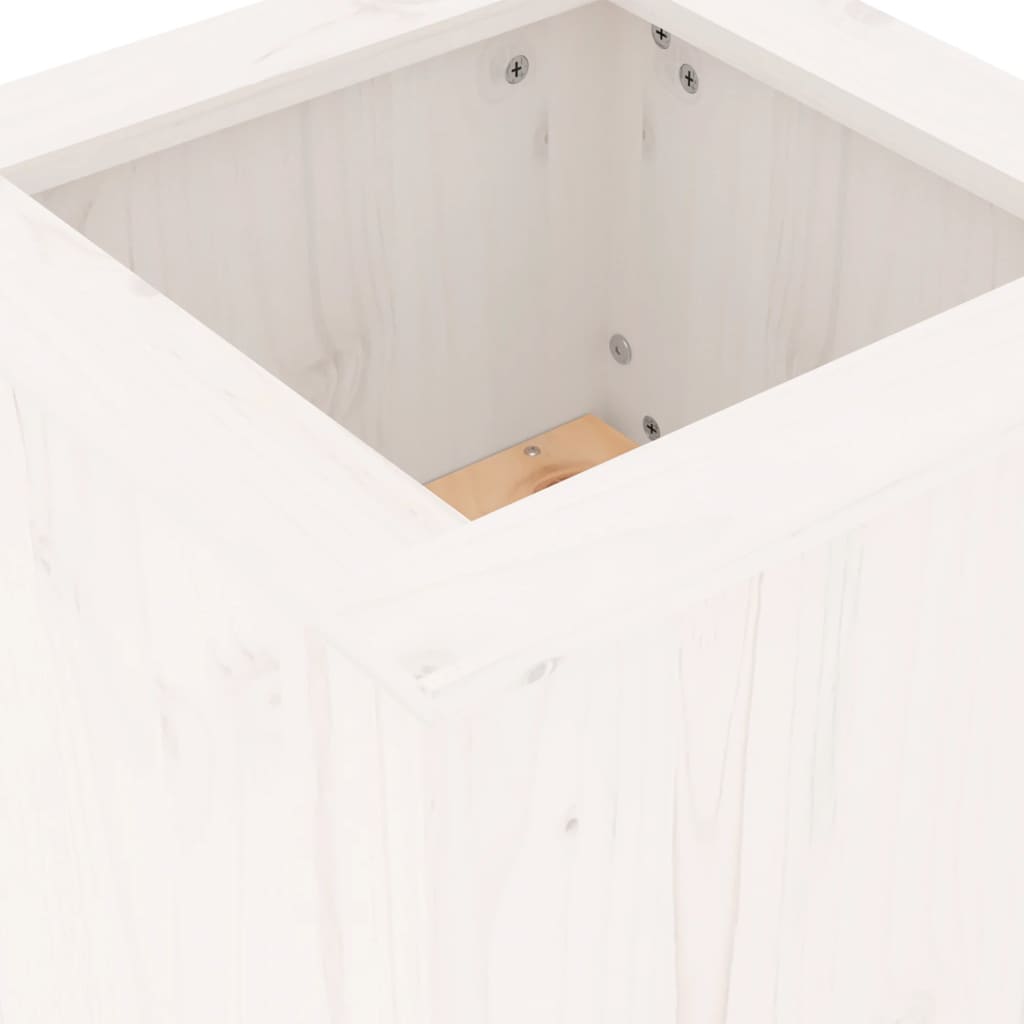 vidaXL Bankje met plantenbakken 184,5x39,5x56,5 cm grenenhout