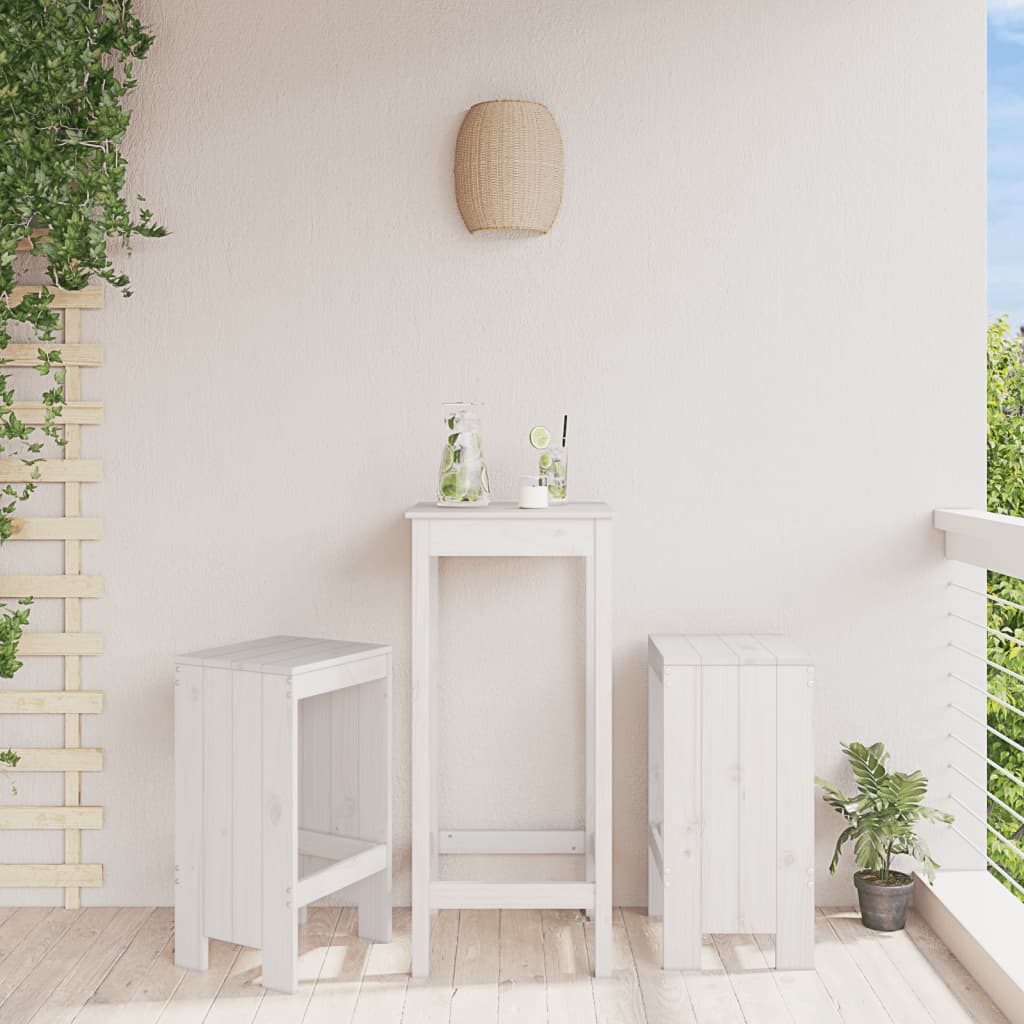 vidaXL tuinkrukken 2 st 40x36x45 cm massief grenenhout wit