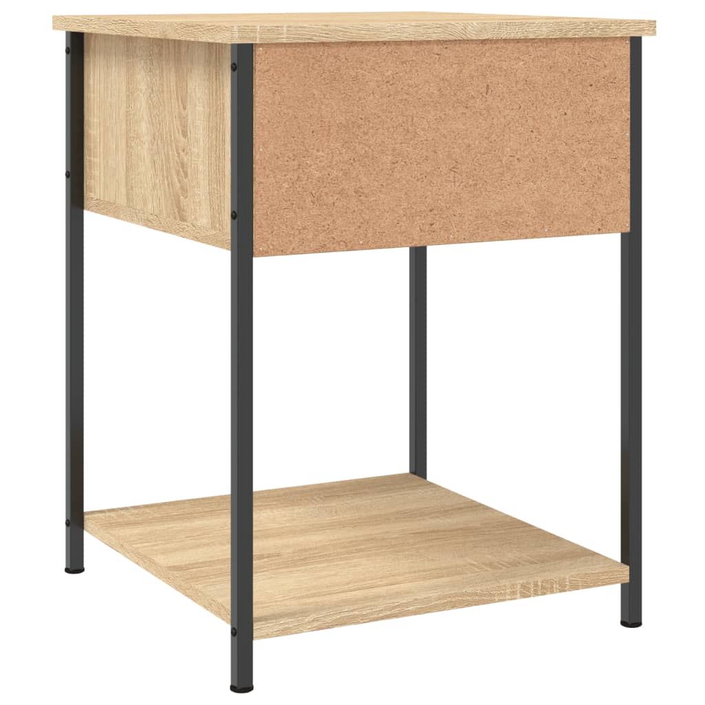 vidaXL Nachtkastje 44x45x58 cm bewerkt hout zwart