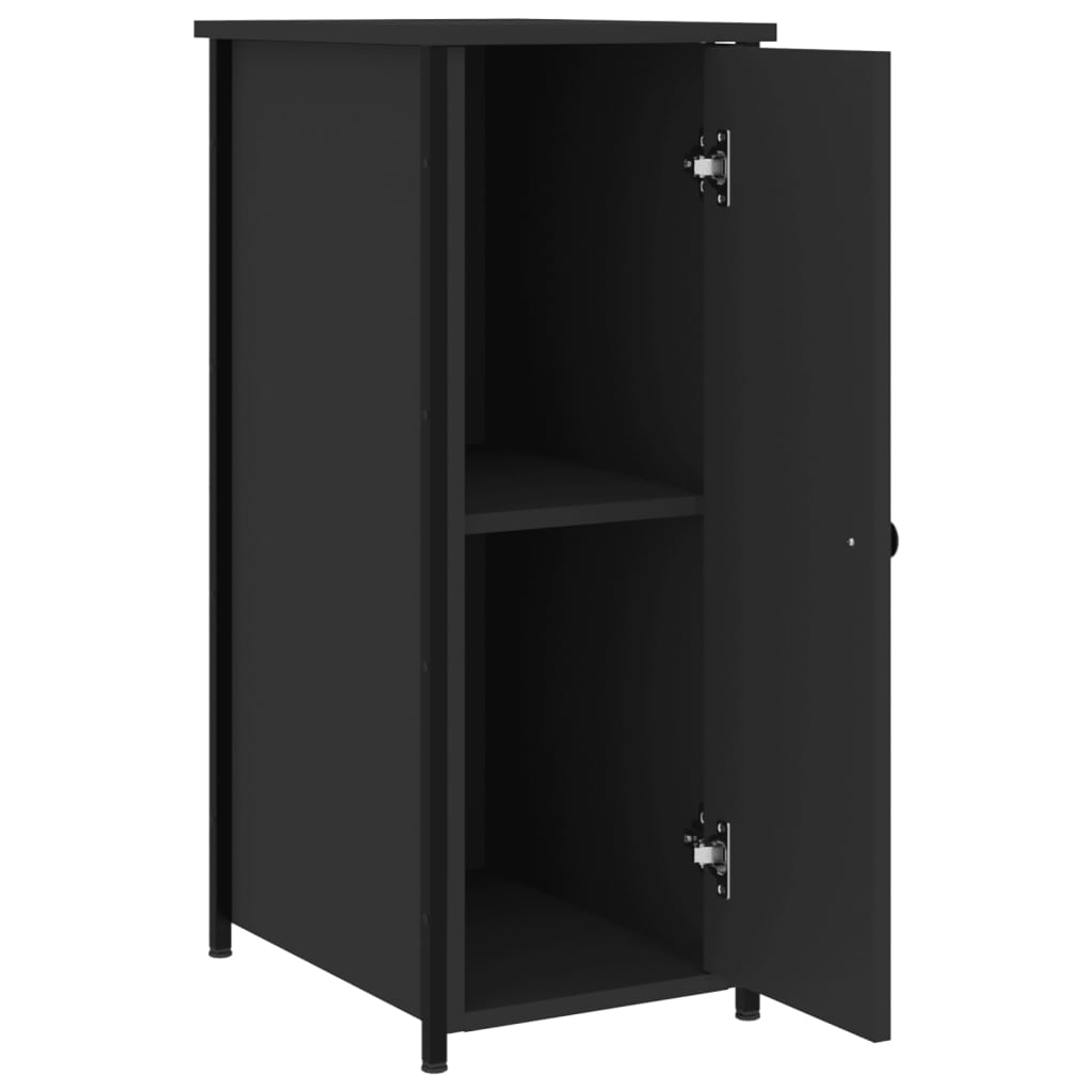 vidaXL Nachtkastjes 2 st 32x42x80 cm bewerkt hout zwart