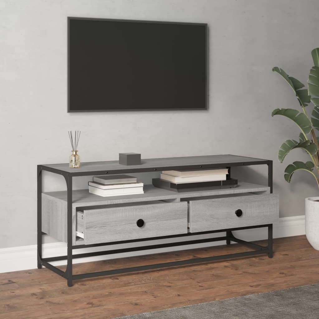 vidaXL Tv-meubel 100x35x45 cm bewerkt hout zwart