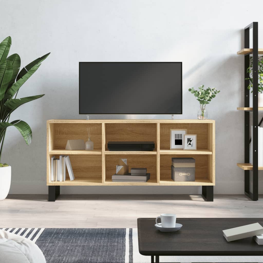 vidaXL Tv-meubel 103,5x30x50 cm bewerkt hout wit