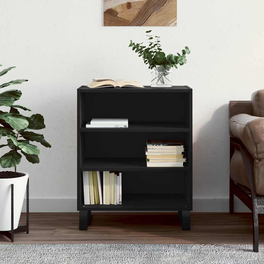 vidaXL Dressoir 57x35x70 cm bewerkt hout zwart
