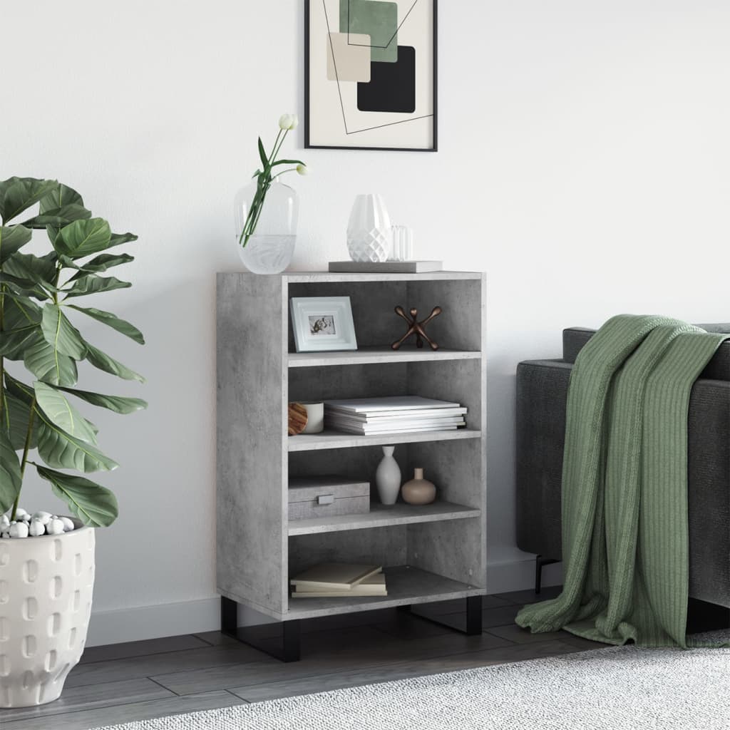 vidaXL Hoge kast 57x35x90 cm bewerkt hout wit