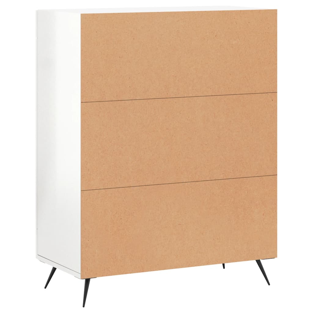 vidaXL Dressoir 69,5x34x90 cm bewerkt hout wit