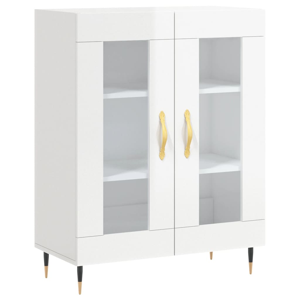 vidaXL Dressoir 69,5x34x90 cm bewerkt hout zwart