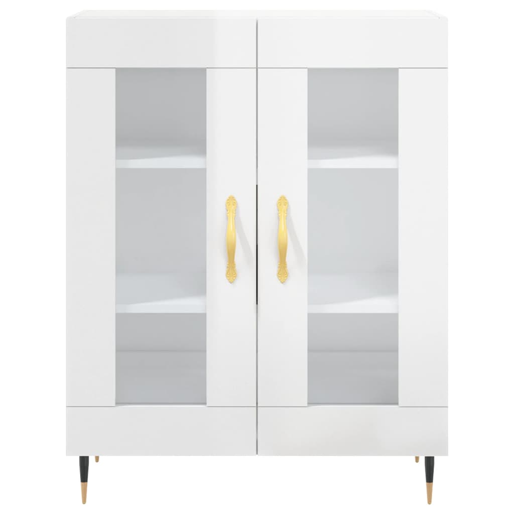 vidaXL Dressoir 69,5x34x90 cm bewerkt hout zwart