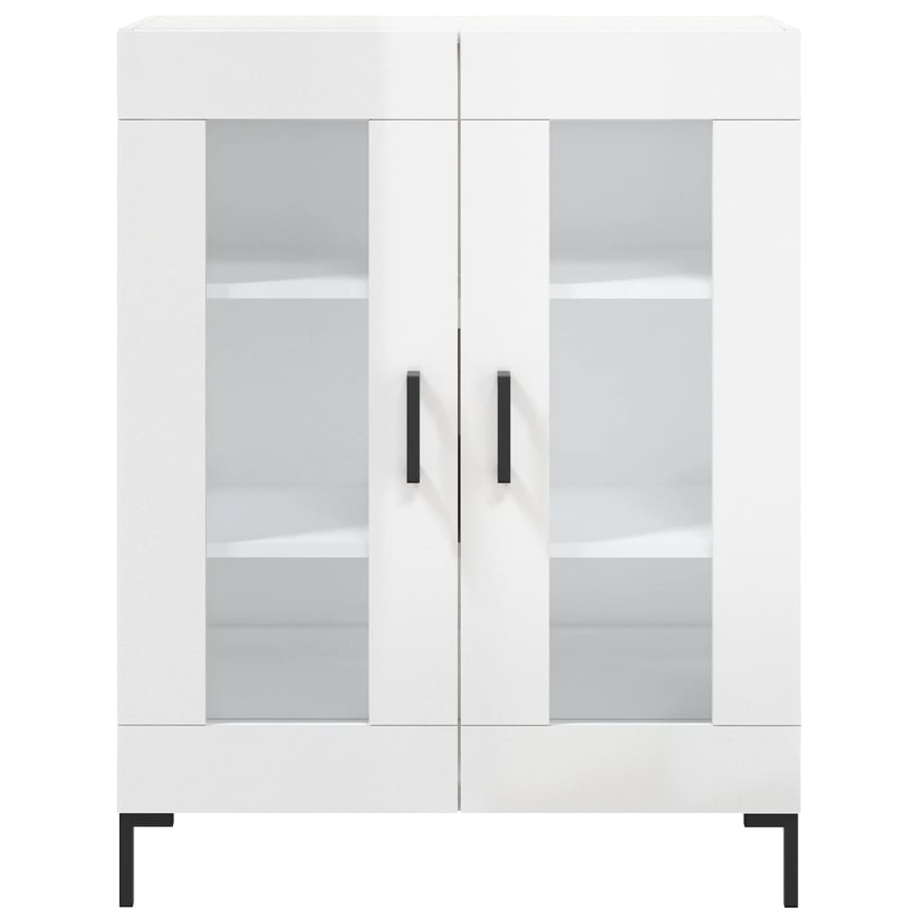 vidaXL Sideboard 69.5x34x90 cm engineered wood high gloss white