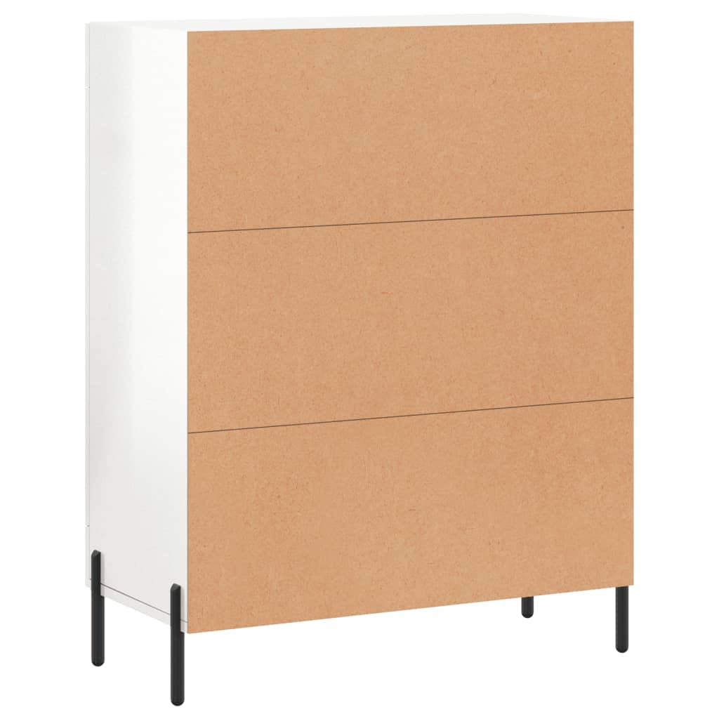 vidaXL Dressoir 69,5x34x90 cm bewerkt hout wit