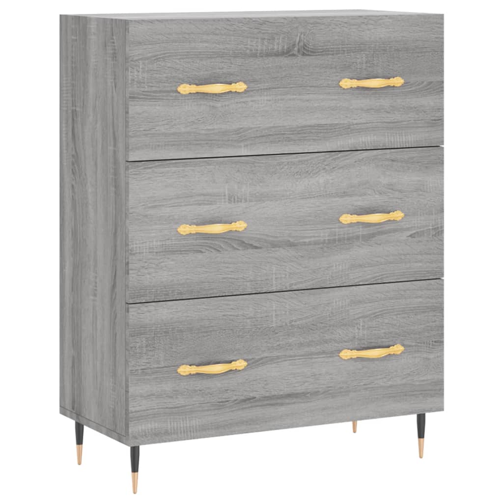 vidaXL Dressoir 69,5x34x90 cm bewerkt hout sonoma eikenkleurig