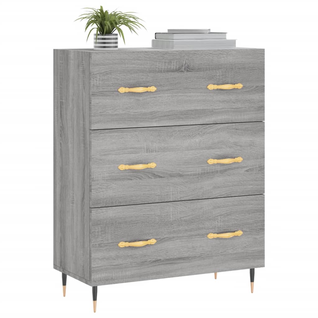 vidaXL Dressoir 69,5x34x90 cm bewerkt hout sonoma eikenkleurig