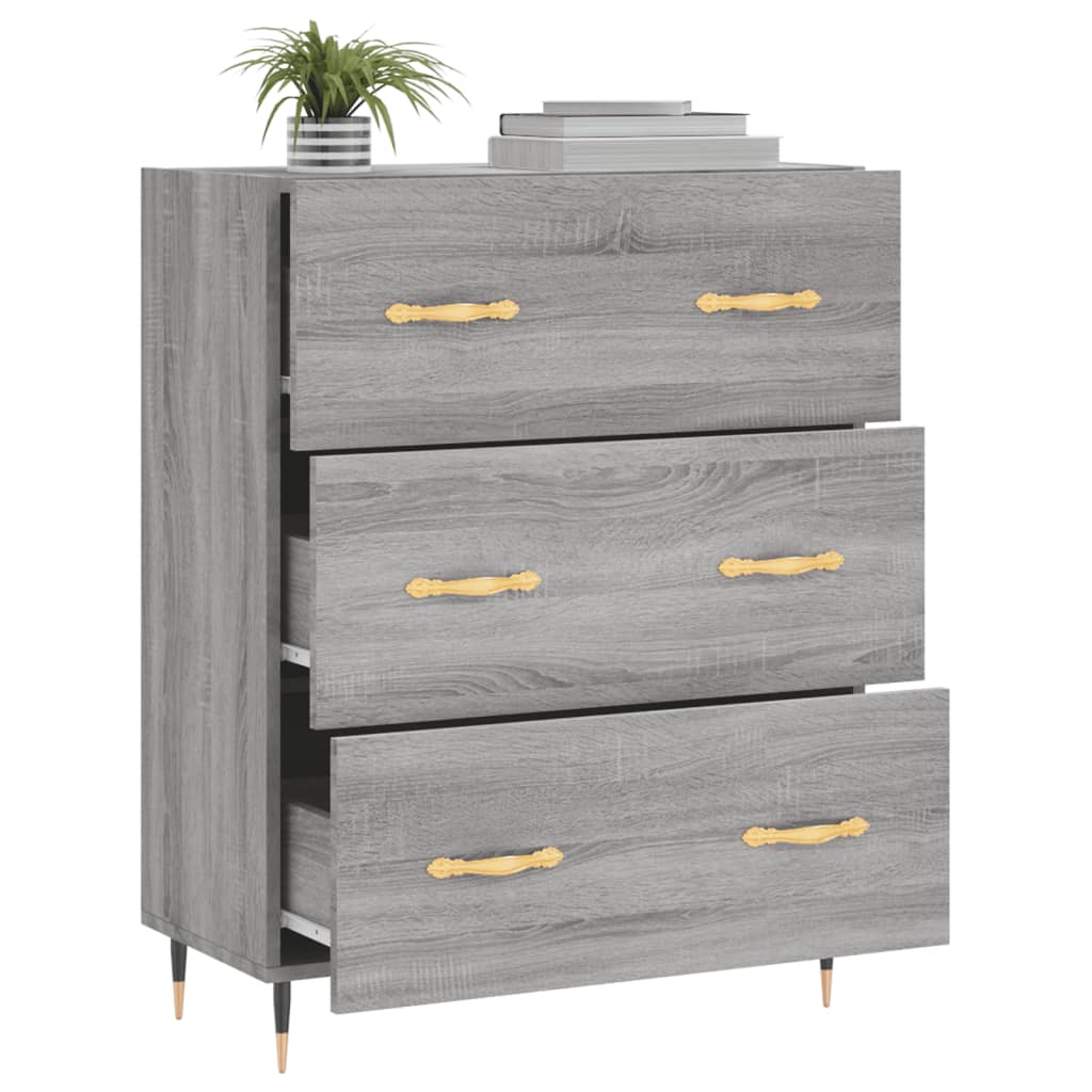 vidaXL Dressoir 69,5x34x90 cm bewerkt hout sonoma eikenkleurig