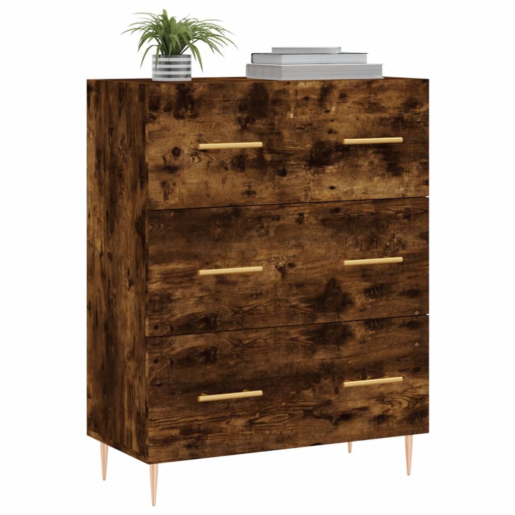 vidaXL Dressoir 69,5x34x90 cm bewerkt hout betongrijs
