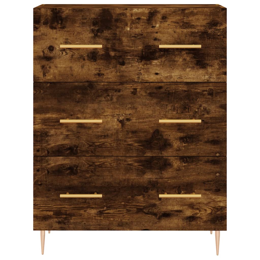 vidaXL Dressoir 69,5x34x90 cm bewerkt hout betongrijs