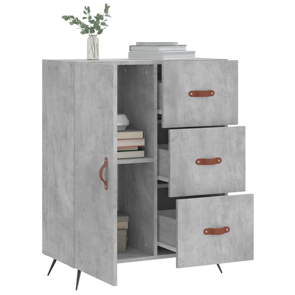 vidaXL Dressoir 69,5x34x90 cm bewerkt hout wit