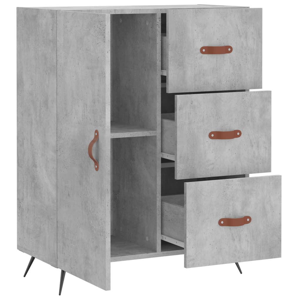 vidaXL Dressoir 69,5x34x90 cm bewerkt hout wit