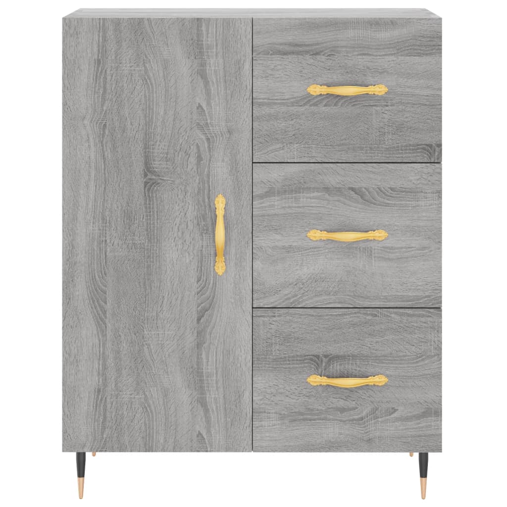 vidaXL Dressoir 69,5x34x90 cm bewerkt hout wit