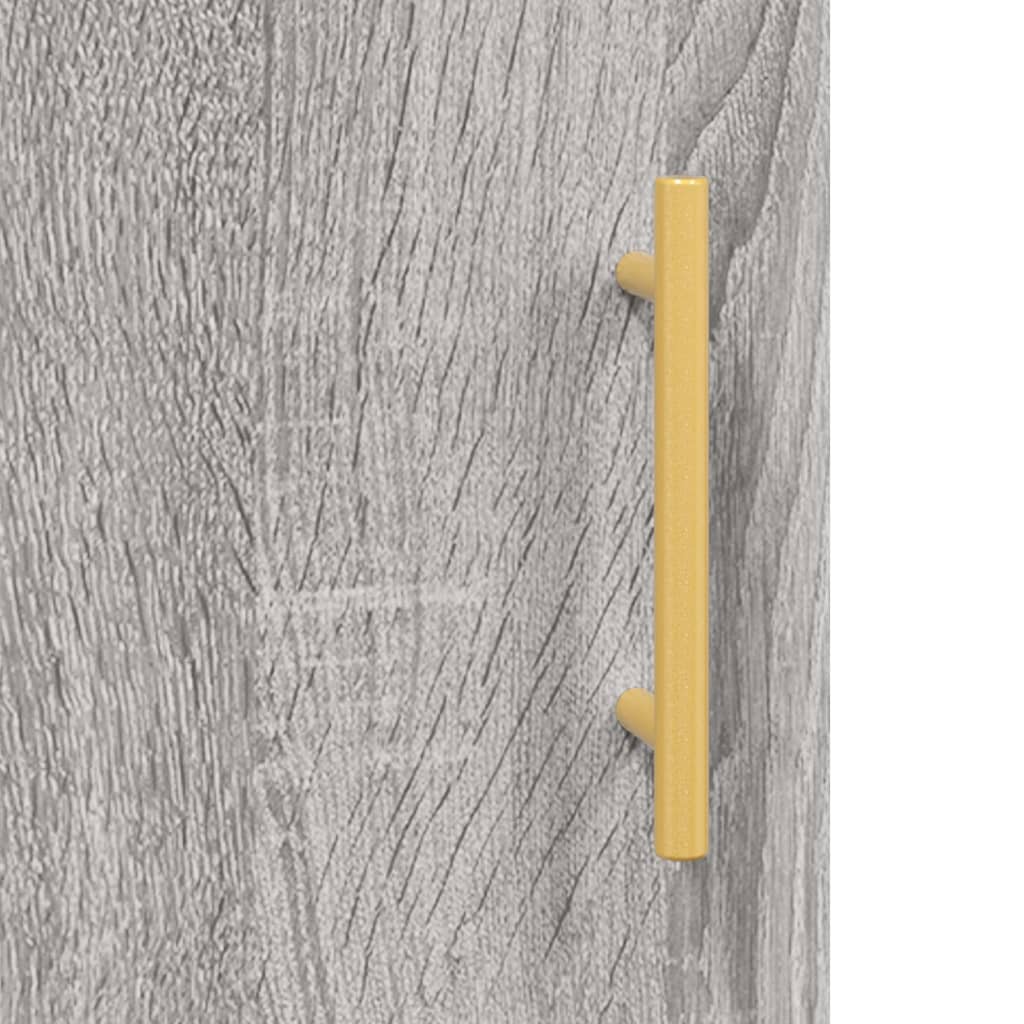 vidaXL Dressoir 69,5x34x90 cm bewerkt hout grijs sonoma eikenkleurig