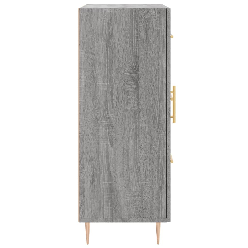 vidaXL Dressoir 69,5x34x90 cm bewerkt hout grijs sonoma eikenkleurig