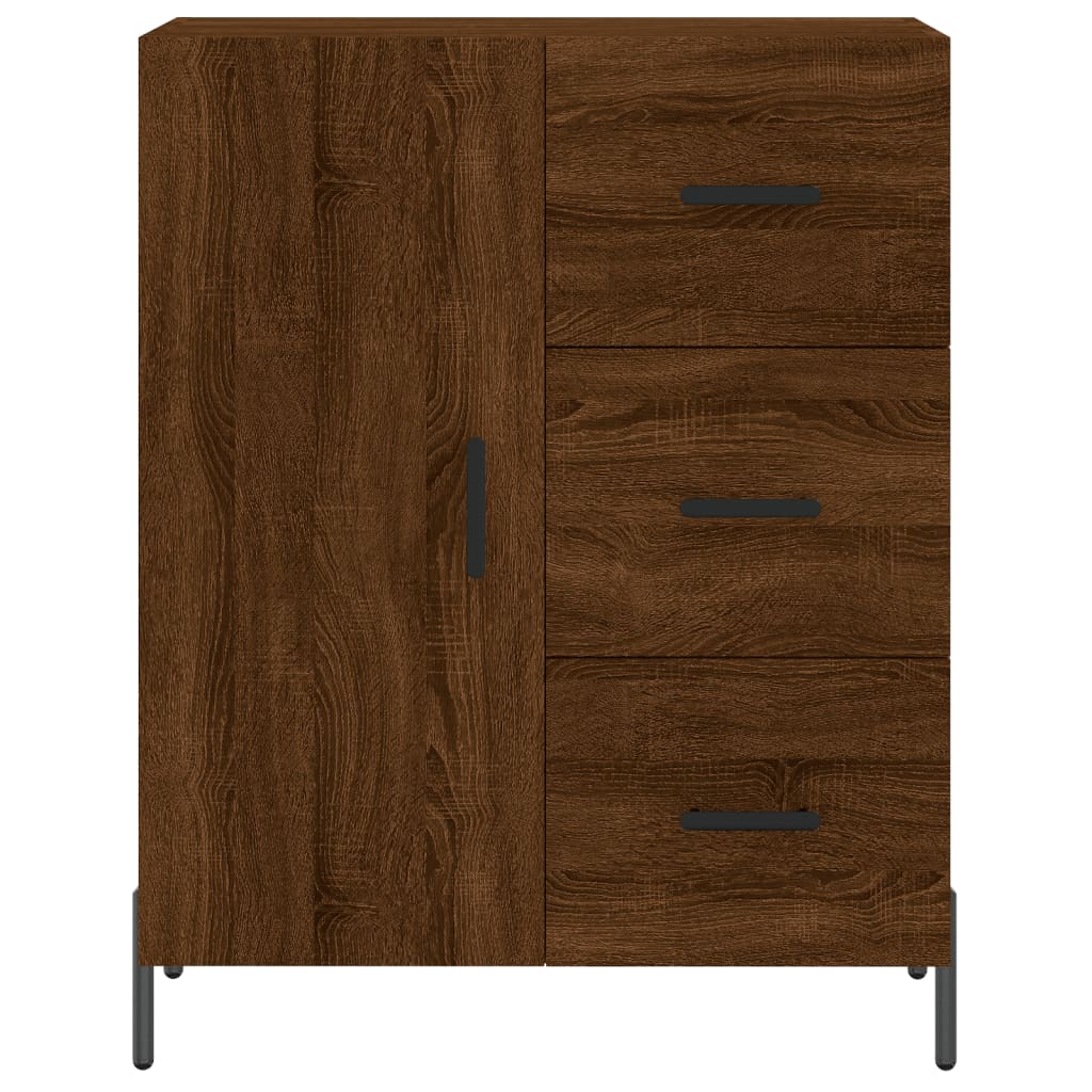 vidaXL Dressoir 69,5x34x90 cm bewerkt hout wit