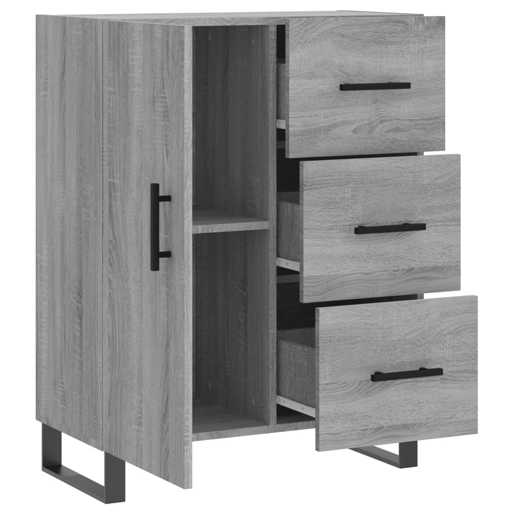 vidaXL Dressoir 69,5x34x90 cm bewerkt hout wit