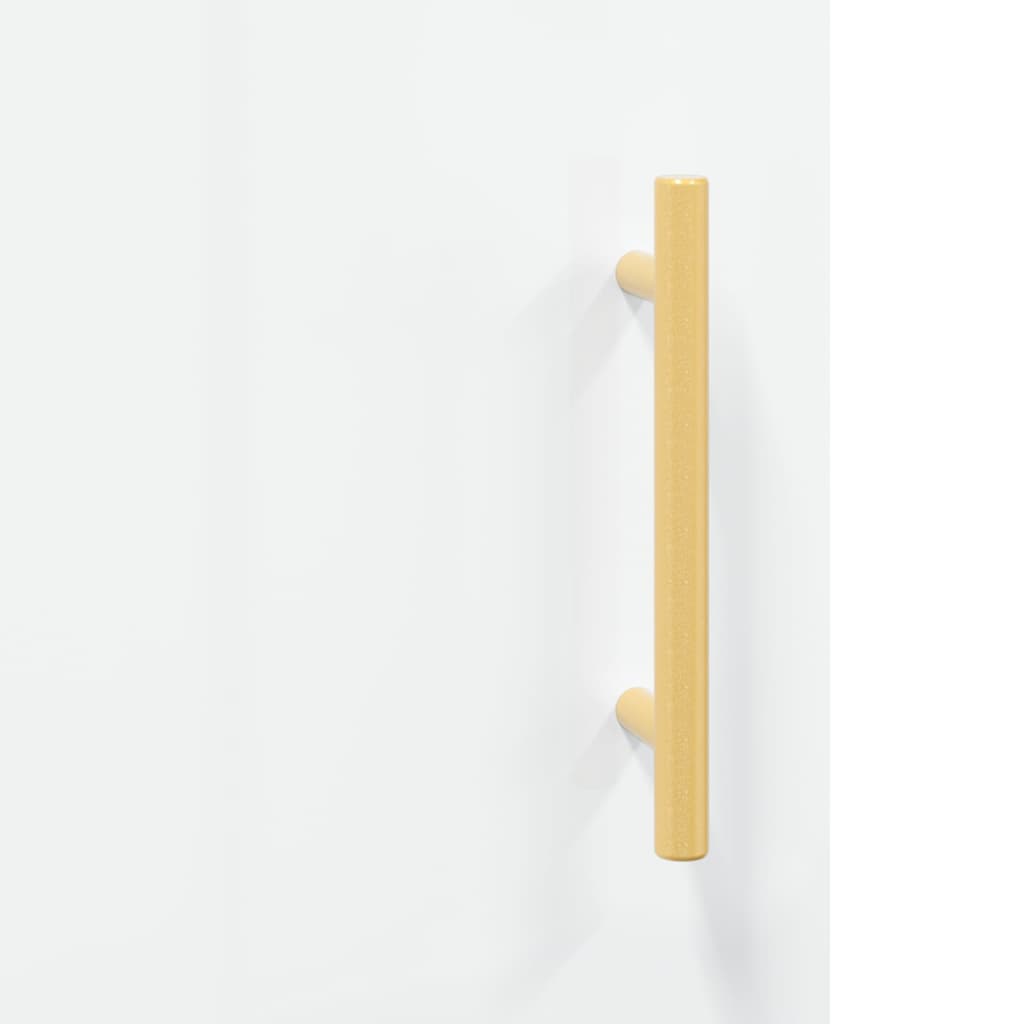 vidaXL Dressoir 69,5x34x90 cm bewerkt hout hoogglans wit