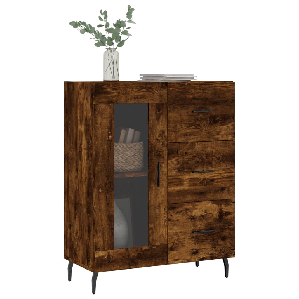 vidaXL Dressoir 69,5x34x90 cm bewerkt hout wit