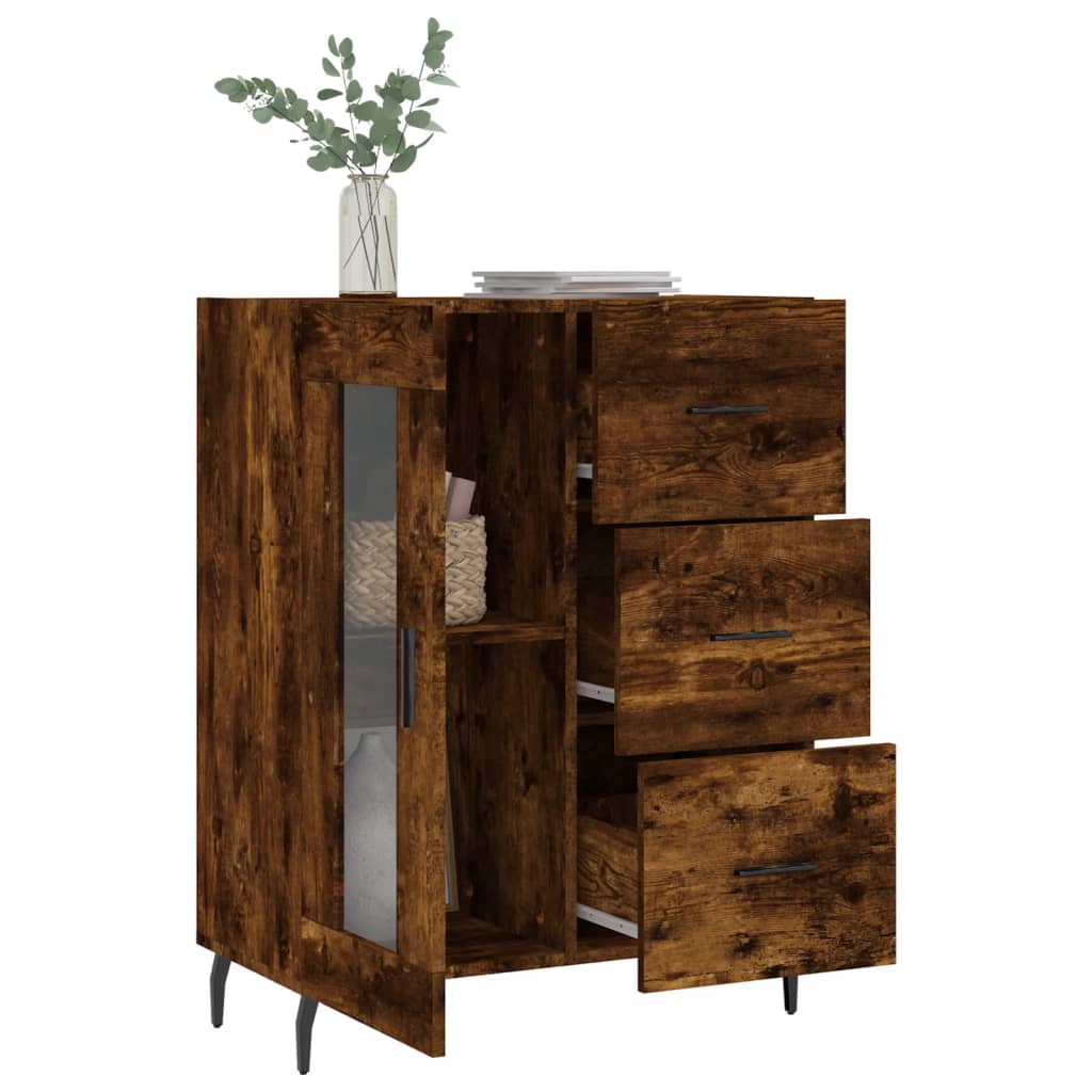 vidaXL Dressoir 69,5x34x90 cm bewerkt hout wit