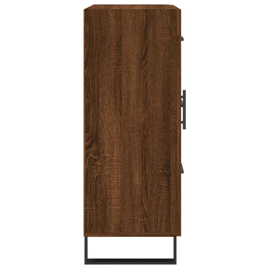 vidaXL Dressoir 69,5x34x90 cm bewerkt hout hoogglans wit
