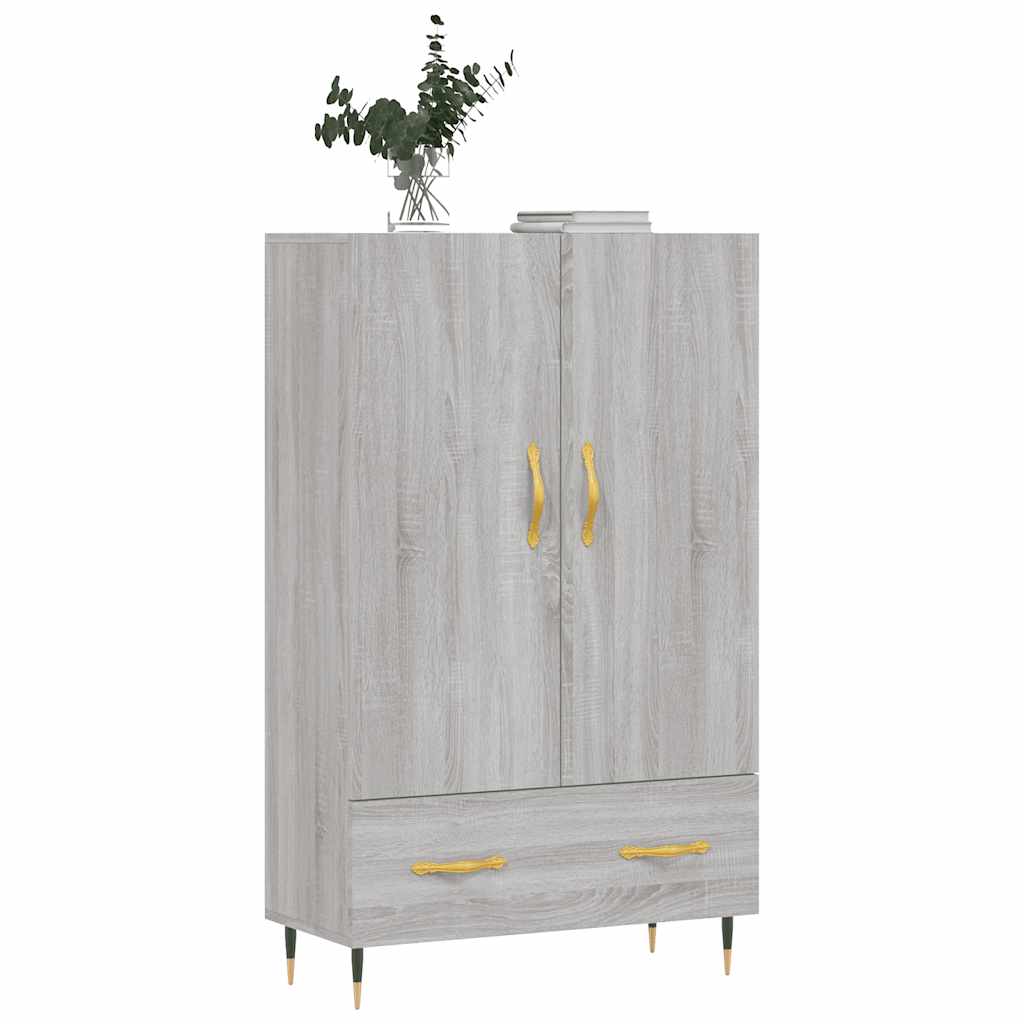 vidaXL Hoge kast 69,5x31x115 cm bewerkt hout betongrijs