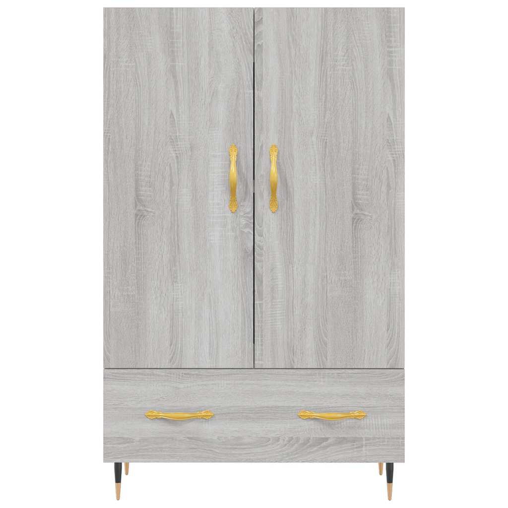 vidaXL Hoge kast 69,5x31x115 cm bewerkt hout betongrijs