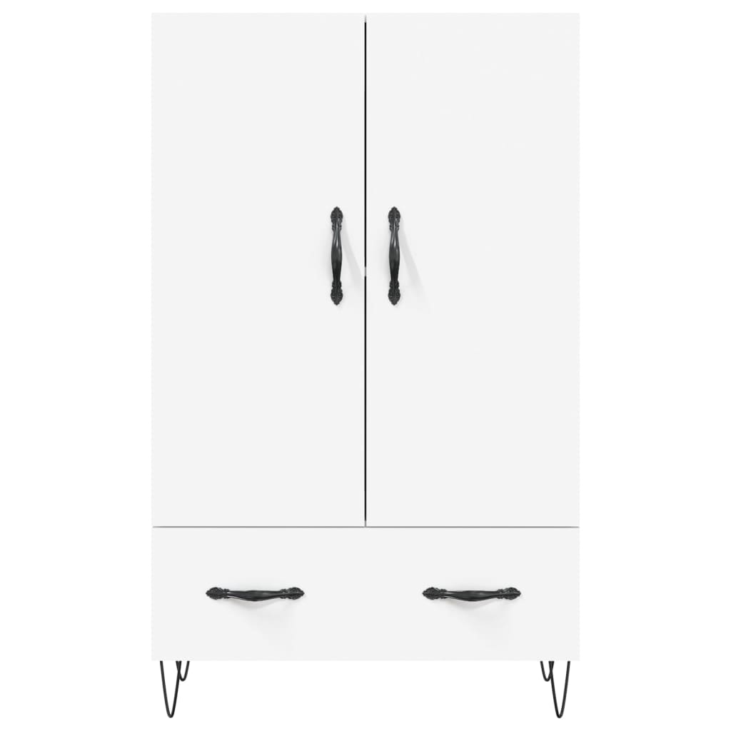 vidaXL Hoge kast 69,5x31x115 cm bewerkt hout wit