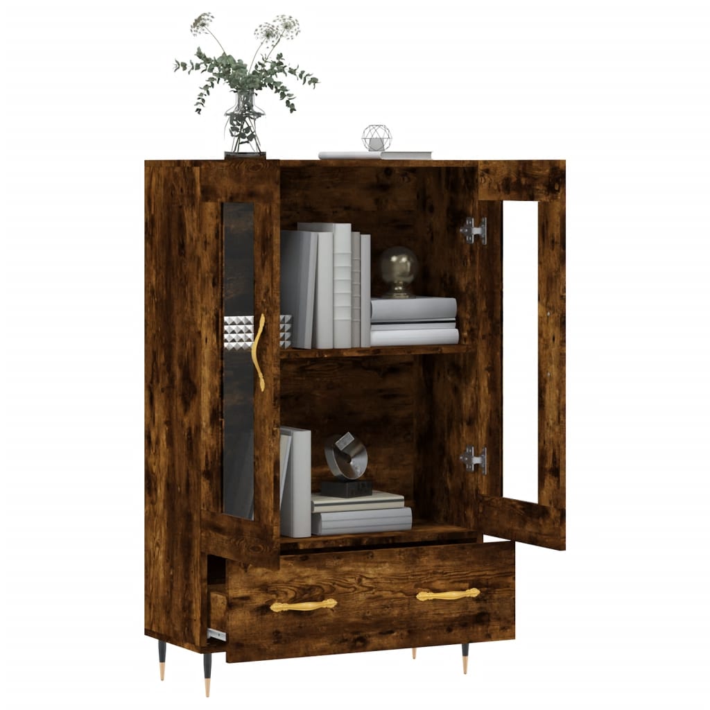 vidaXL Hoge kast 69,5x31x115 cm bewerkt hout wit