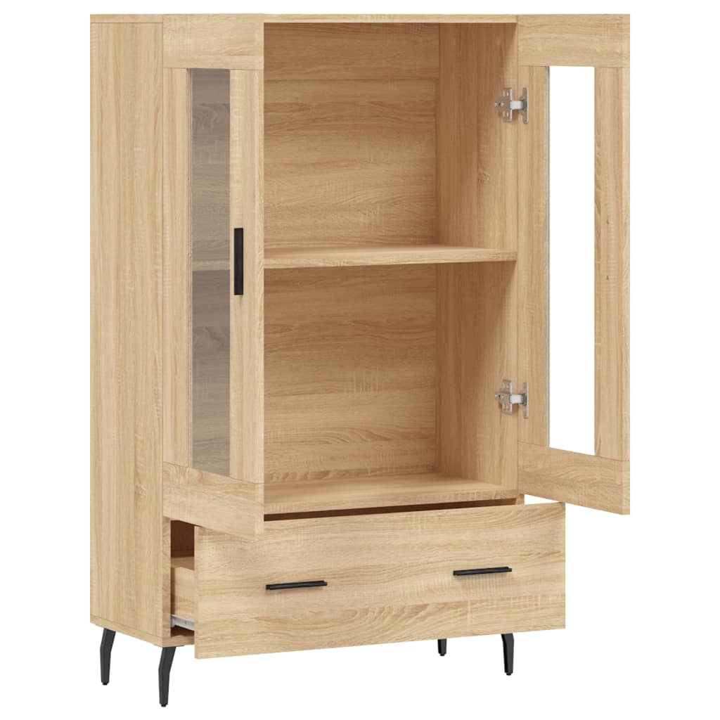 vidaXL Hoge kast 69,5x31x115 cm bewerkt hout wit