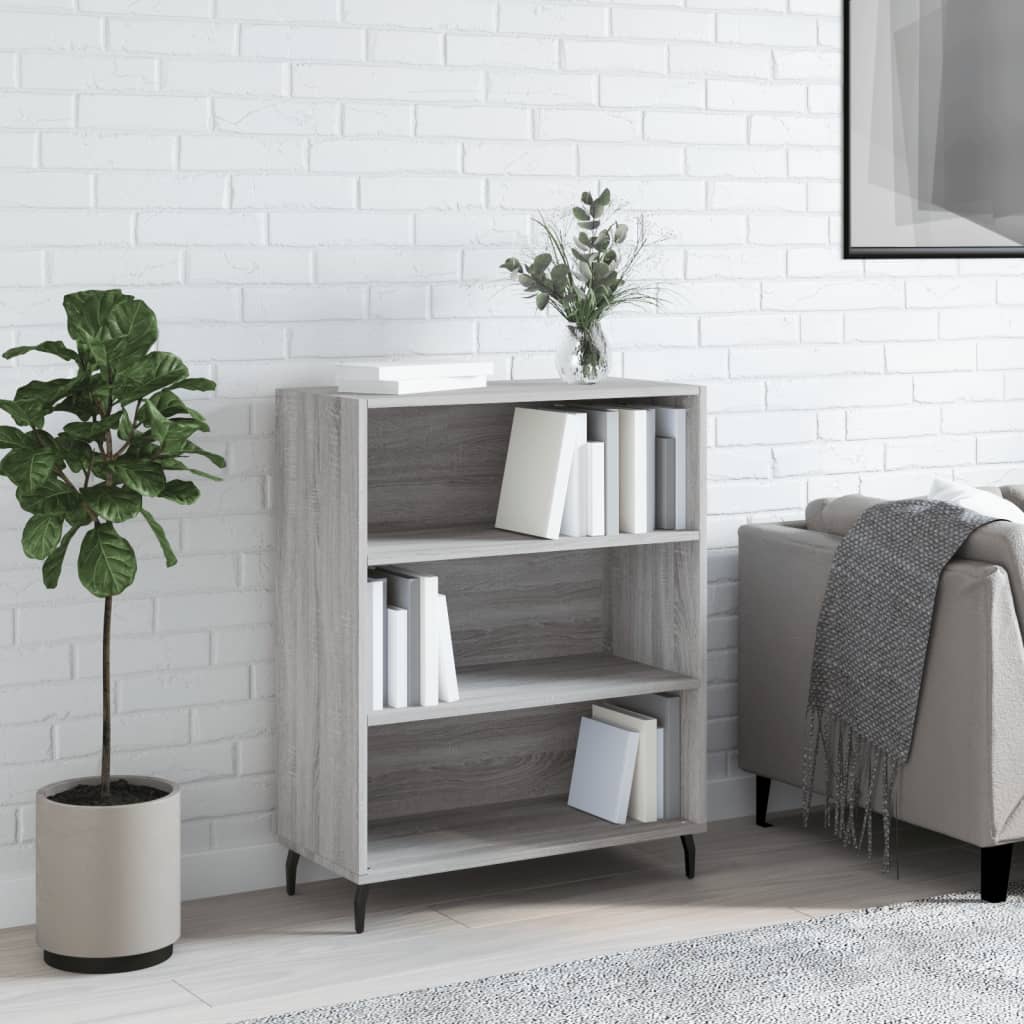 vidaXL Shelf Cabinet 69.5x32.5x90 cm Engineered Wood Concrete Grey